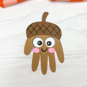 Handprint Acorn Craft Template | Fun Fall Classroom Activity for Kids ...