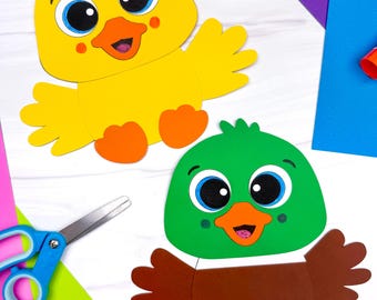 Duckling Craft Template | TK Classroom Idea | Pond Life Unit Activity for Kids