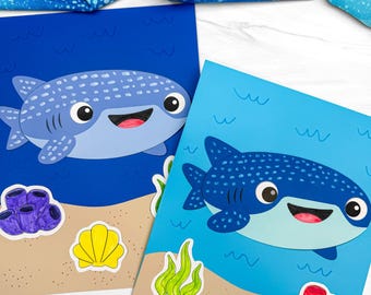 Whale Shark Craft Template | Quick Prep Craft | Ocean Unit Study Supplement for Kids
