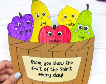 Mother's Day Bible Craft Template | Fruits of the Sprit Activity for Kids | Sunday School Project