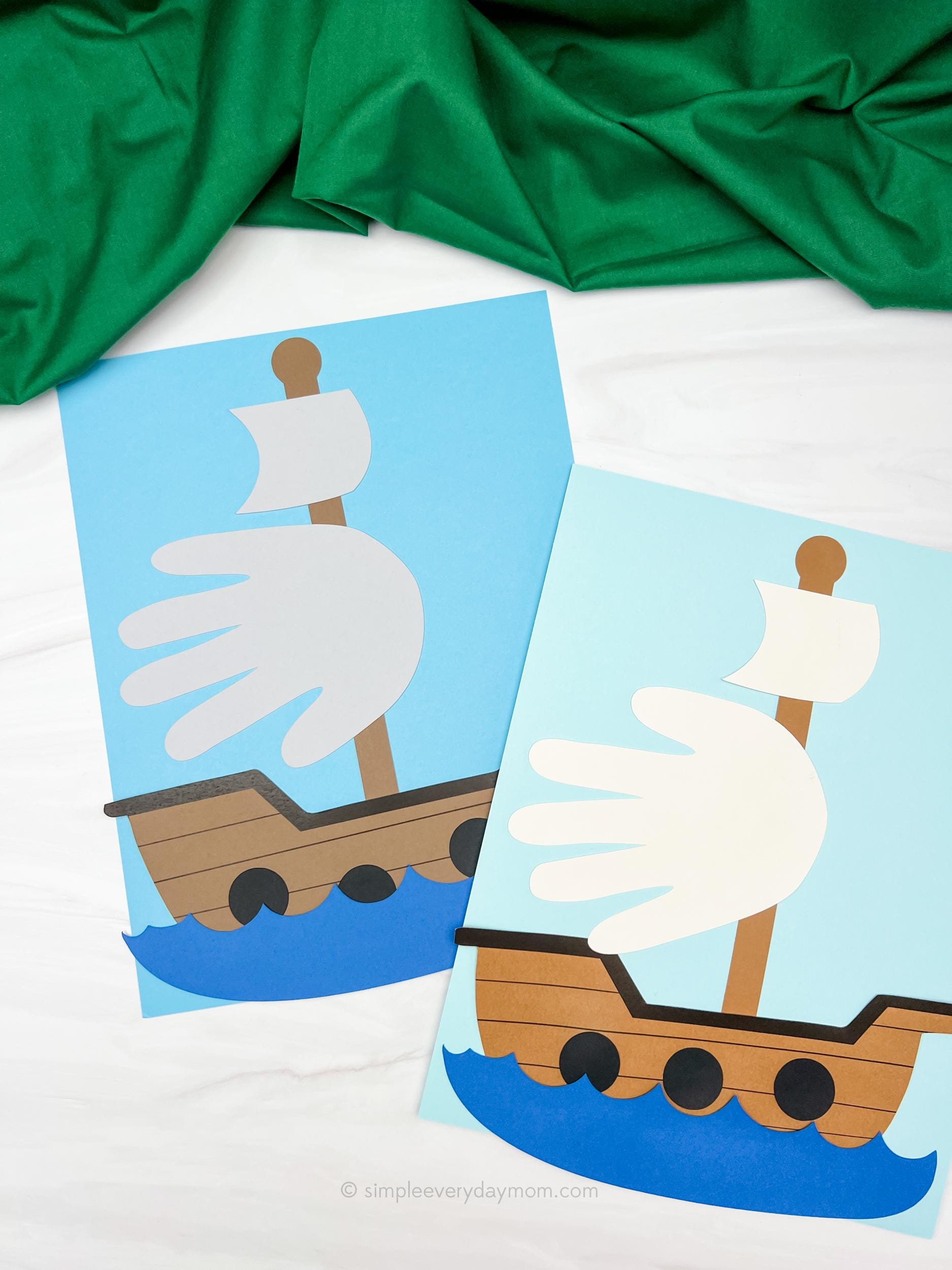 Printable Handprint Mayflower Craft Kit Pilgrim Template For Kids
