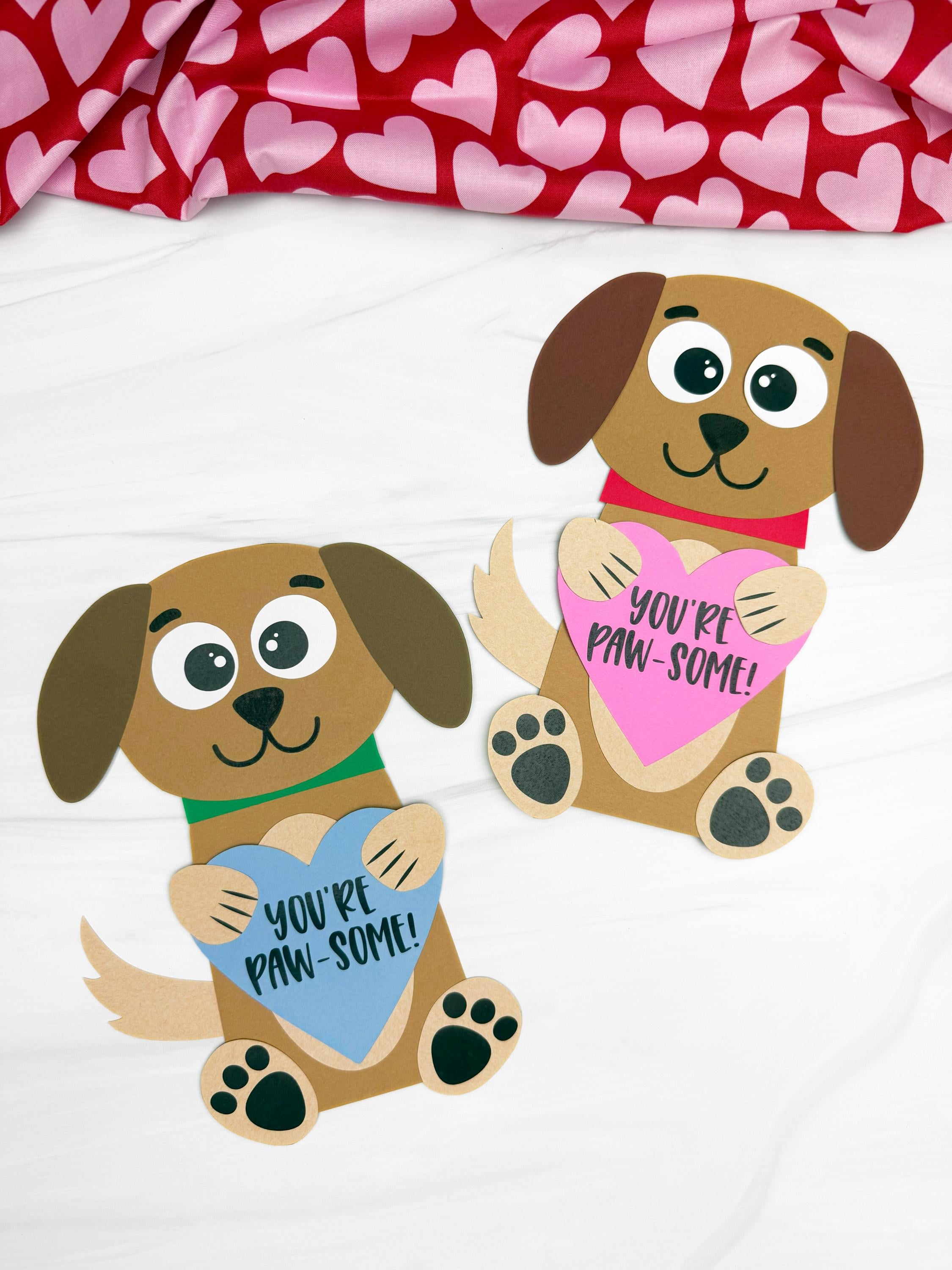 43 Must-Make February Crafts for Kids for Beating Boredom 15 Dog Valentine Craft Template Prek Valentine Craft Printable Puppy…