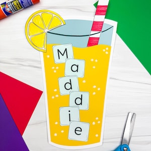 Lemonade name craft for kids