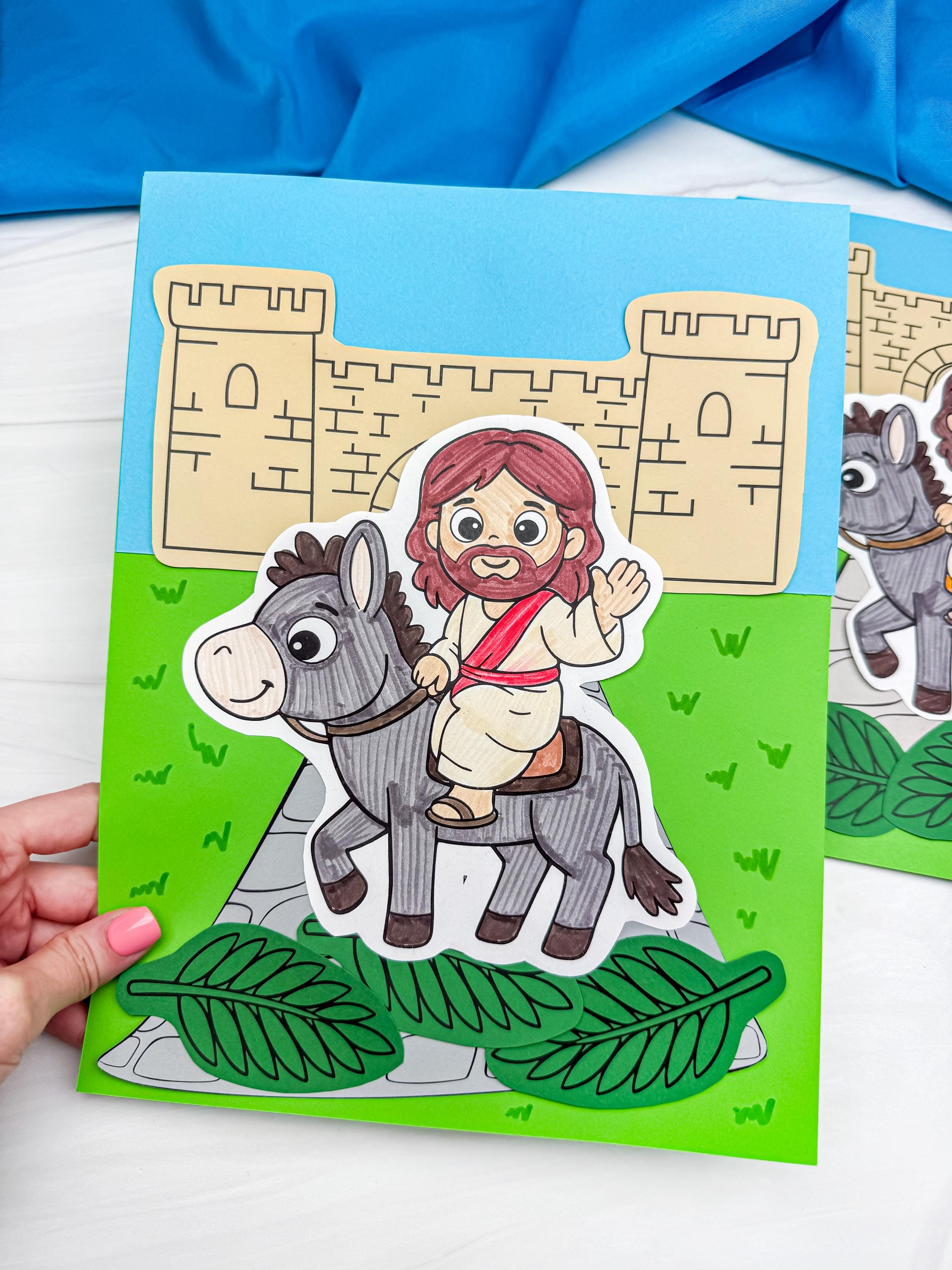 Palm Sunday Craft Template | Triumphal Entry Art for Kids | Easter ...