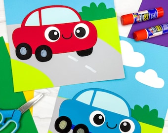 Car Craft For Kids Template | Build A Car Craft | Easy Vehicle Activity for Boys
