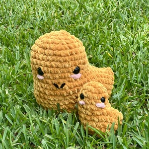 Crochet Chicken Nugget Stuffed Animal Amigurumi Soft Cute Handmade Plush