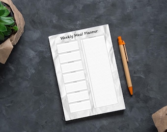 Digital Weekly Meal Planner Template