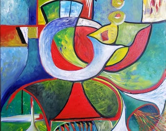 Abstract, Original Oil on Canvas, Only One Made, Wall Art, Oil Painting,