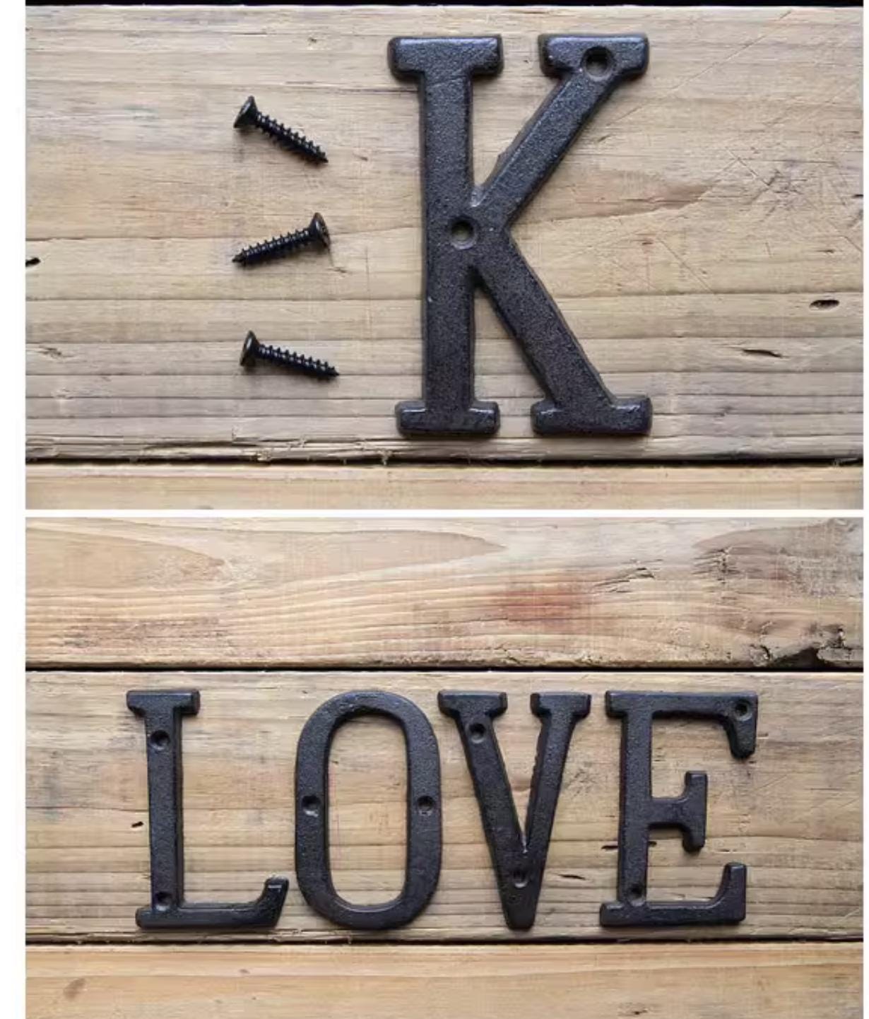 Rustic Cast Iron House Numbers 3