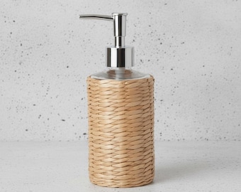 Dispensador de jabón artesanal de hierba entera – Bomba de cocina estilo rústico, regalo de inauguración de casa