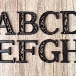 Individual Cast Iron Letter A–Z, Rustic Farmhouse Monogram Wall Decor, Vintage Metal Initial 4.3inch