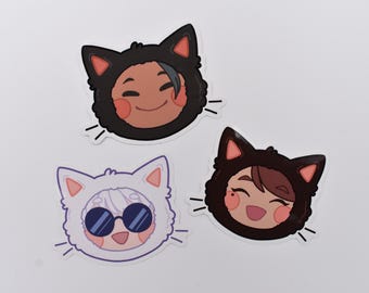 Pegatinas de vinilo del gato SaShiSu / JJK
