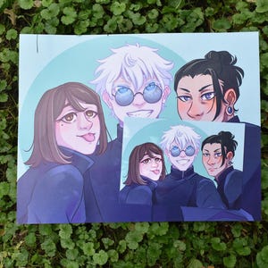 Jujutsu Kaisen Gojo Geto and Shoko Anime Art Print | JJK