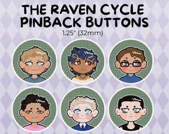 The Raven Boys 1,25" buttons | The Raven Cycle