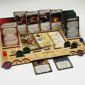 Herrenhäuser des Wahnsinns Player Dashboard | Spiel Organizer | Custom Brettspiel Zubehör | Token- & Kartenhalter | Erste und Zweite Auflage