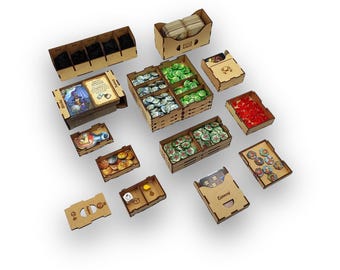 Encarte Quacks of Quedlinburg | Organizador Herb Witches & Alchemists | Armazenamento para cartas com capa