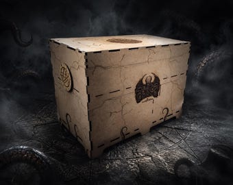 Mansions of Madness 1st and 2nd Edition Crate | Engraved Chest and Organizer | Expansions Insert