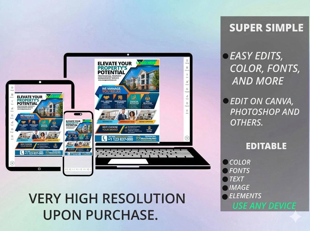 Property Management Flyer Template – Real Estate Management Flyer ...