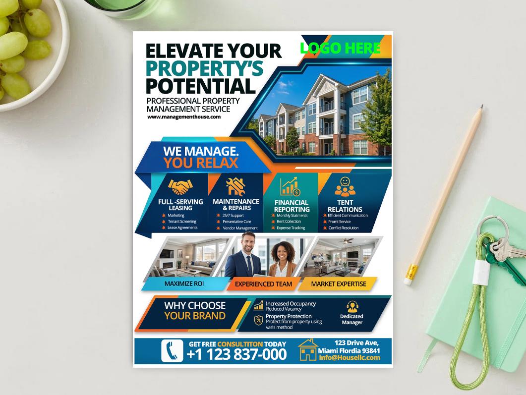 Property Management Flyer Template – Real Estate Management Flyer ...