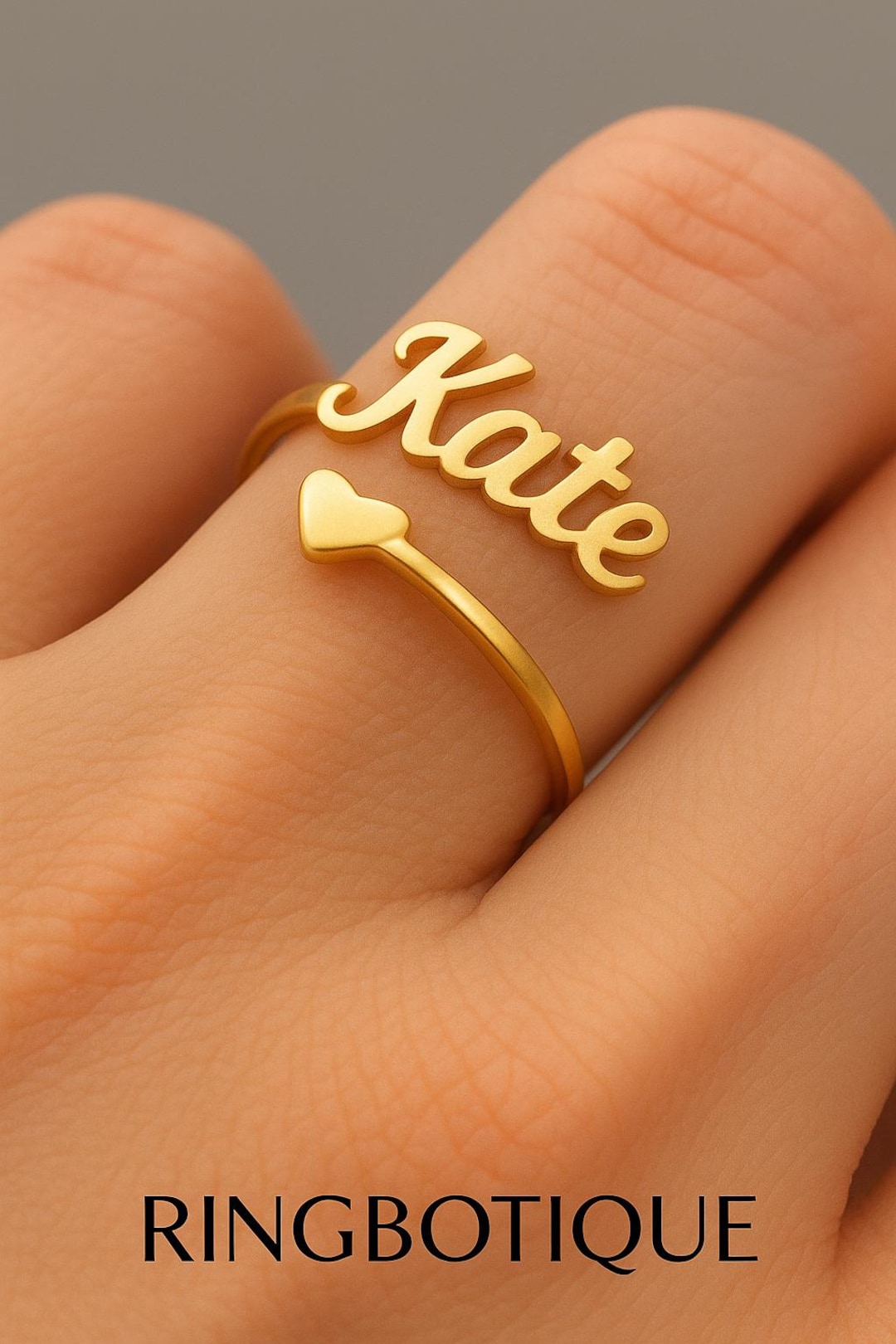Personalized Gold Name Ring: Custom Design, Engraved Jewelry - Etsy
