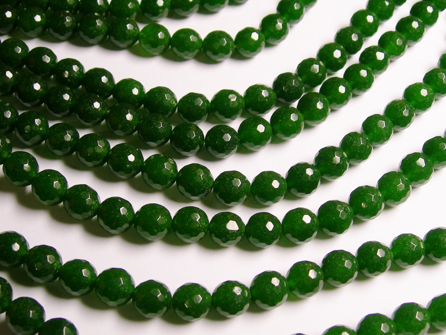 One strand beaded enhanced jade necklace