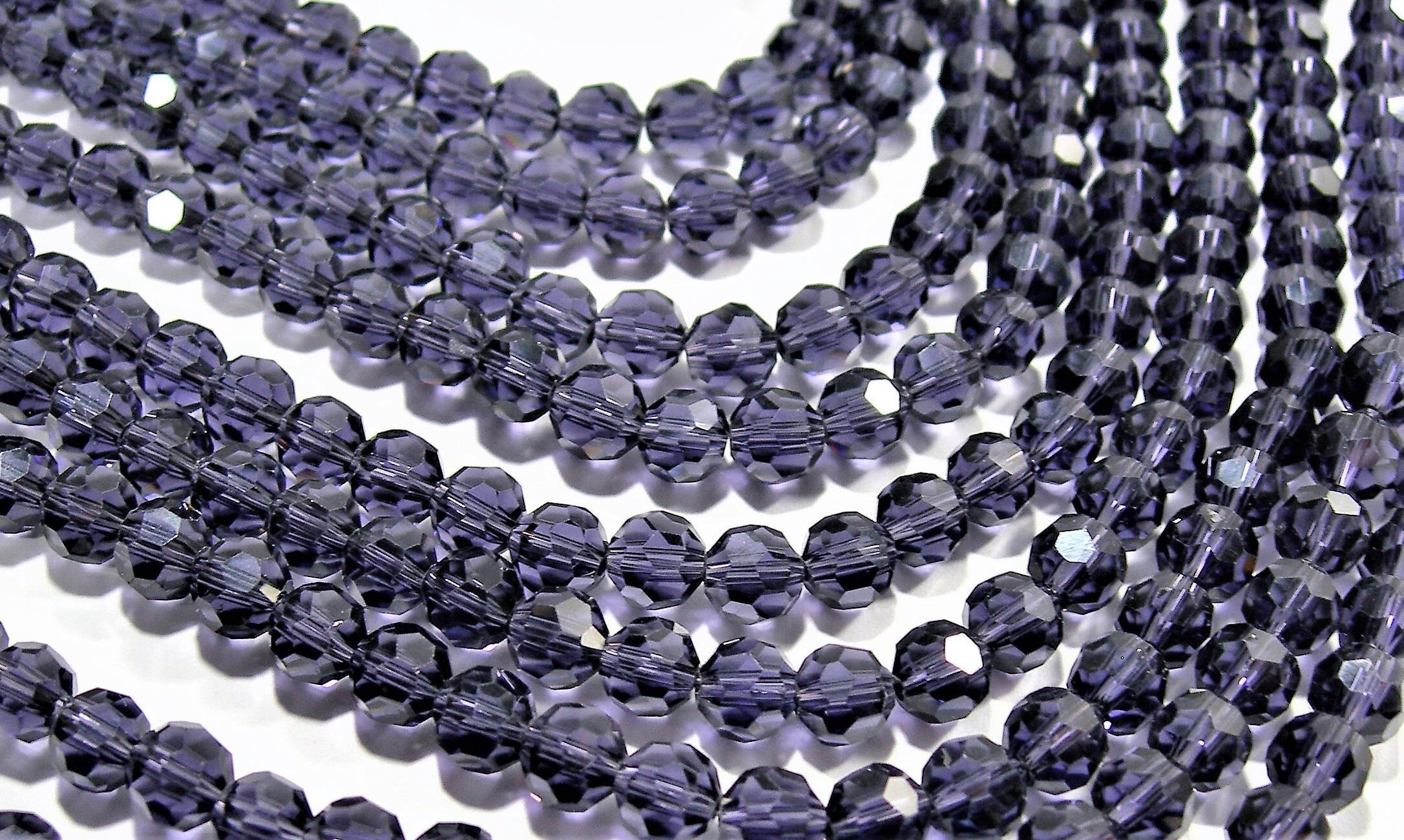 Crystal 6mm Purple round faceted beads 99 beads AA Etsy