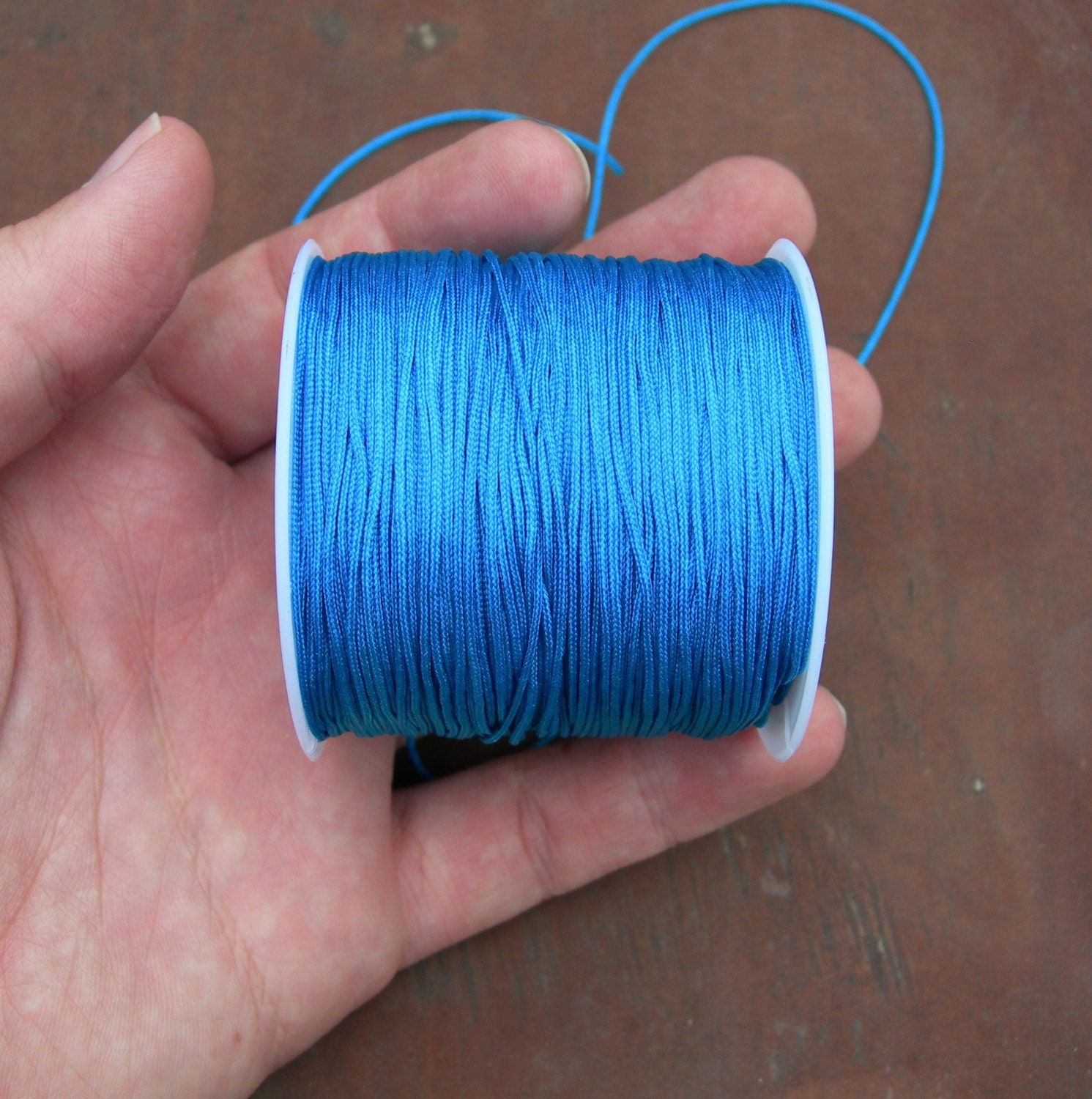 Nylon Cord knotting/beading cord 1mm 70 meter 230 foot Aqua