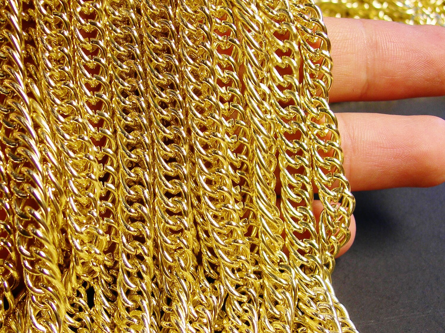 Gold chain lead free nickel free won't tarnish 1 meter3.3 feet