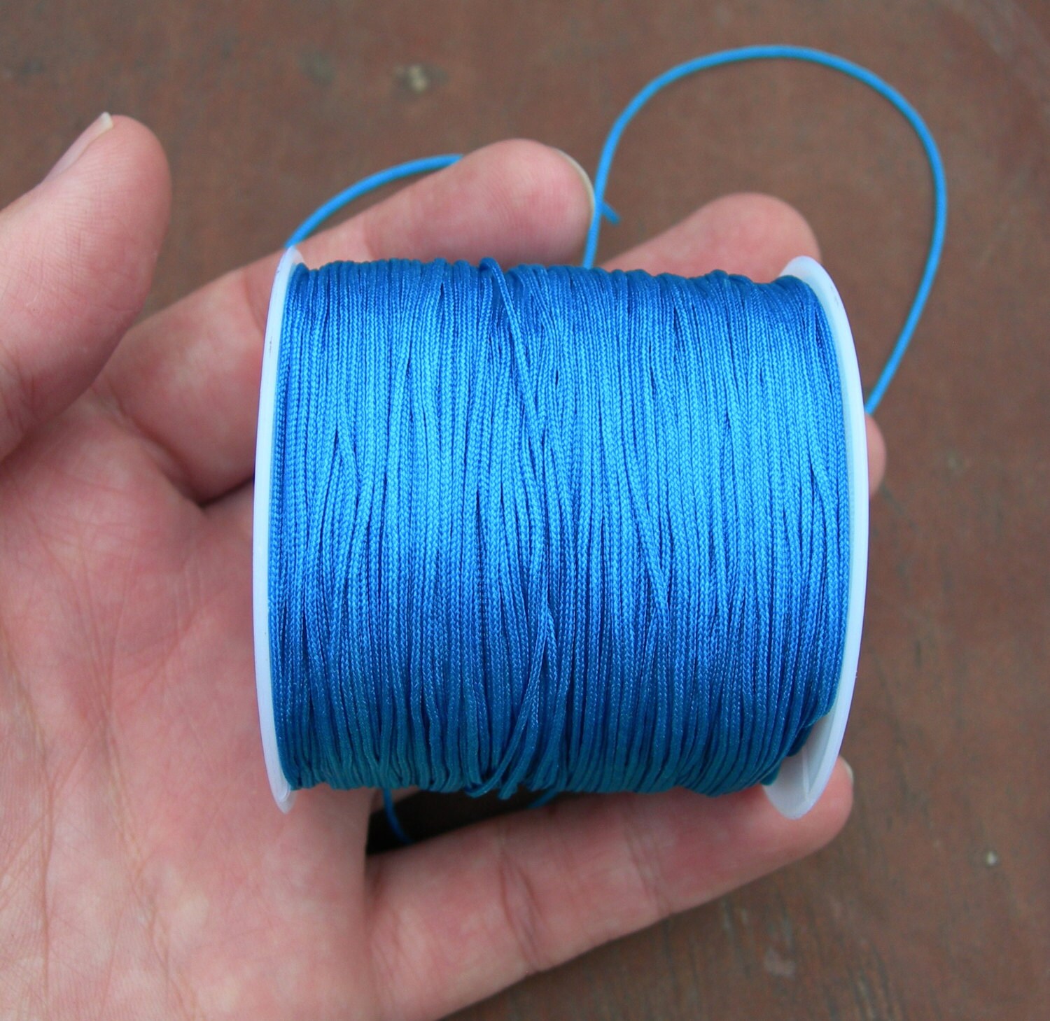 Nylon Cord knotting/beading cord 1mm 70 meter 230 foot Aqua Blue N11