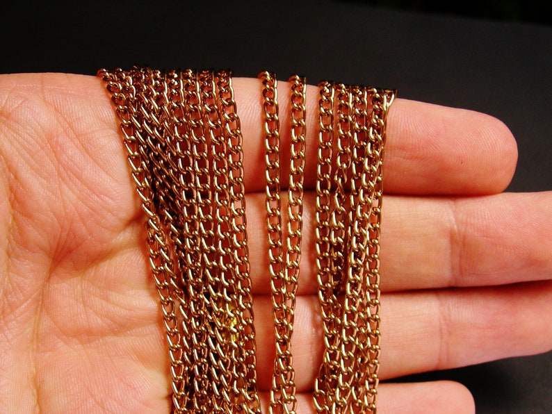Copper Chain Lead Free Nickel Free Won't Tarnish .1 Etsy Canada