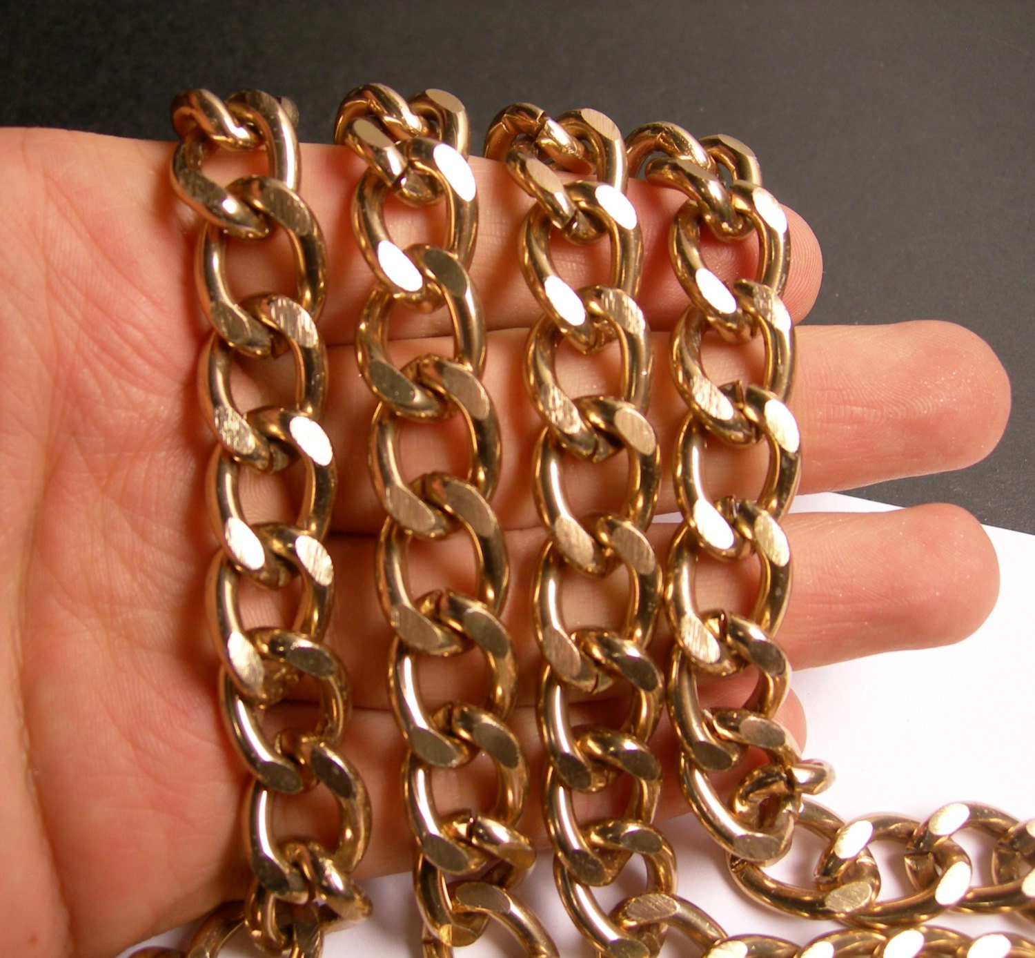 Bronze chain 1 meter 3.3 feet aluminum chain bronze Etsy