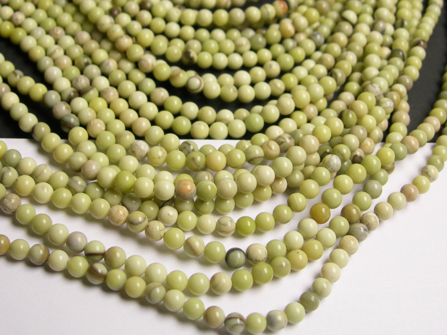 Butter Jade 4mm round beads full strand 100 beads per strand AA