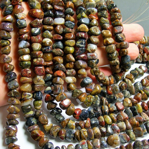 Pietersite - bead - full strand -  pebble nugget - chip stone - PSC138