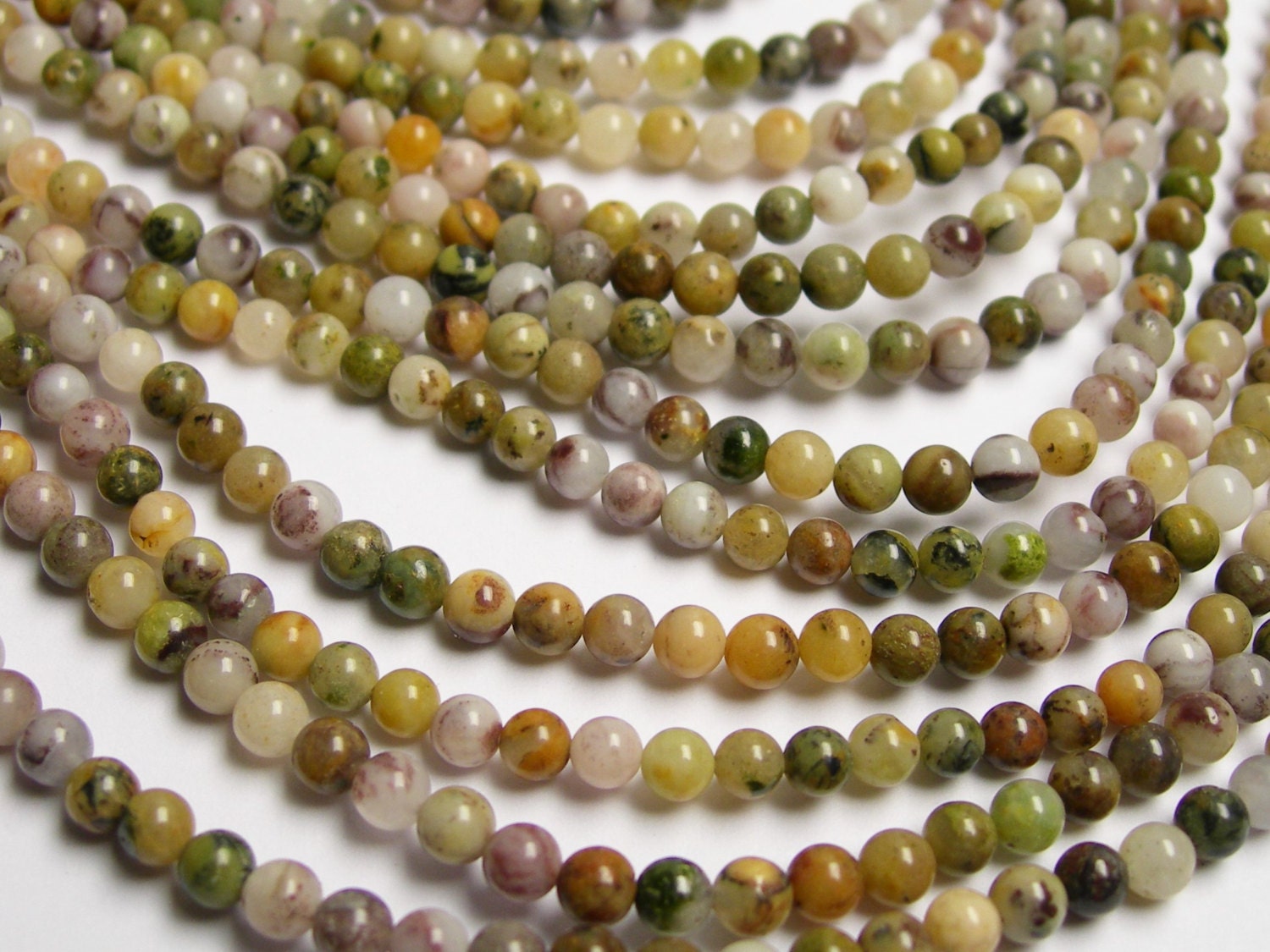 Purple Moss agate - 4mm round beads - full strand - 95 beads - RFG20