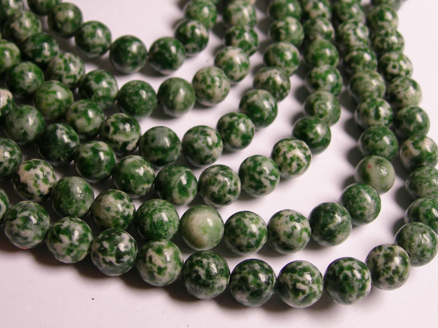 Green spot Jasper 8 mm round bead 48 beads full strand RFG908