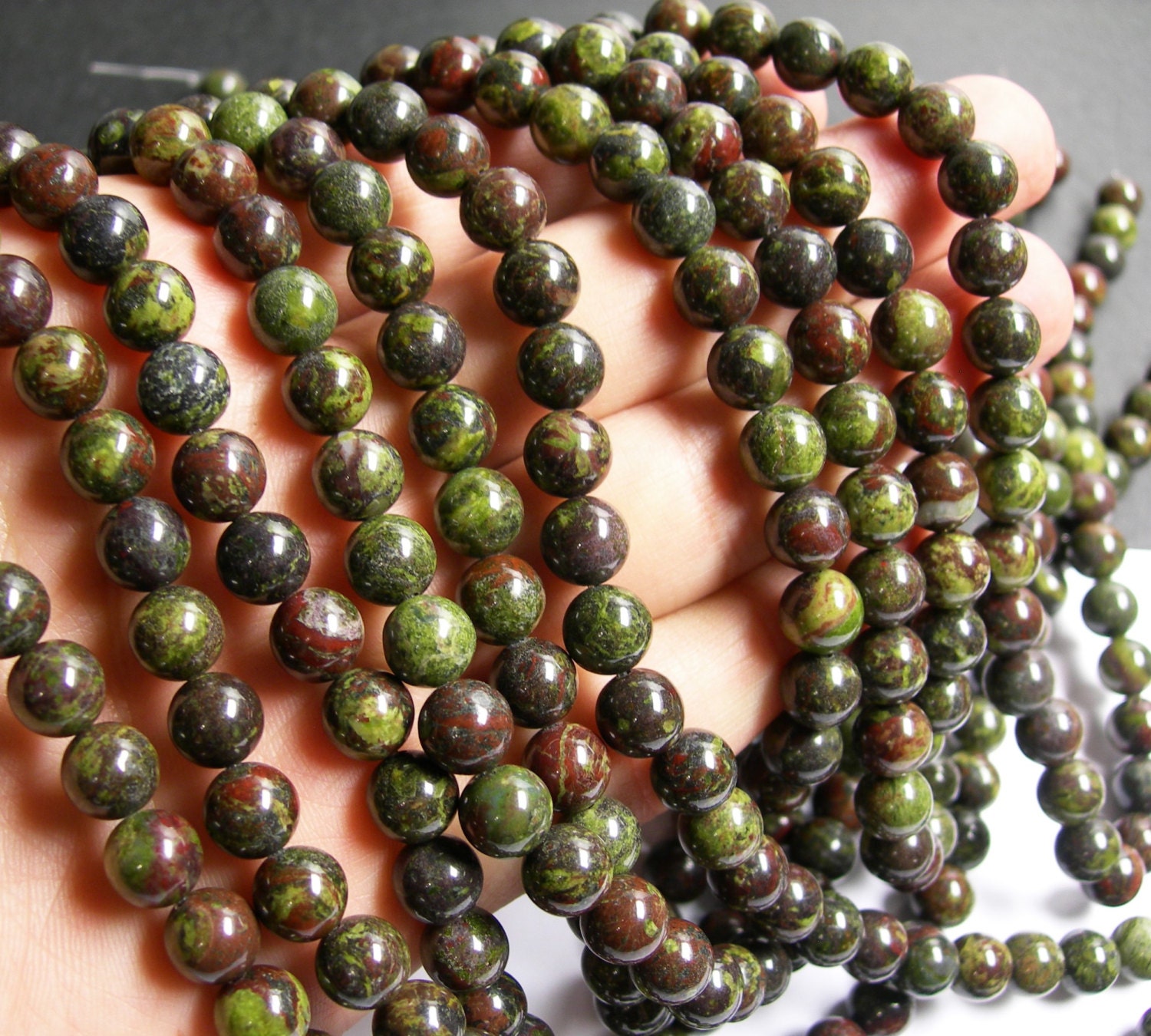 Dragons Blood Jasper 8mm Round Beads Full Strand 48 Beads Rfg327 Dragons Blood Jasper 8mm Round Beads Full Strand 48 Beads Rfg327