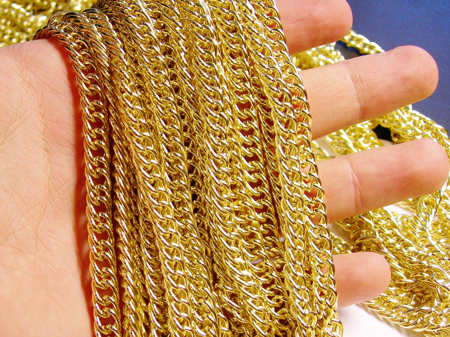 Gold chain lead free nickel free won't tarnish 1 meter3.3 feet