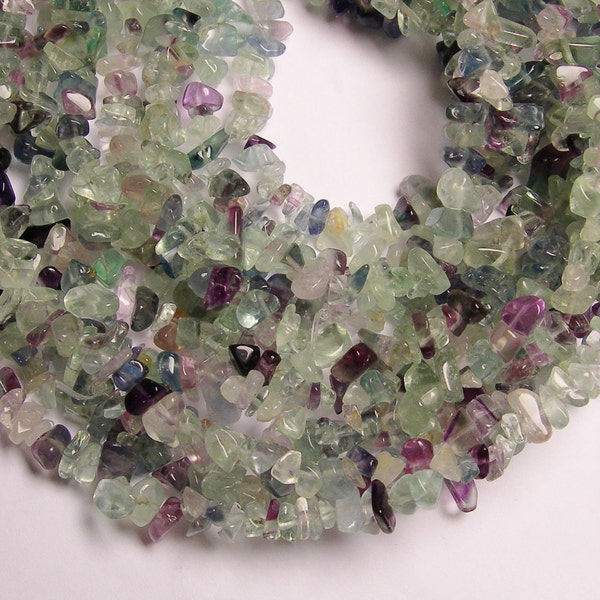 fluorite gemstone chip 36 inch full strand