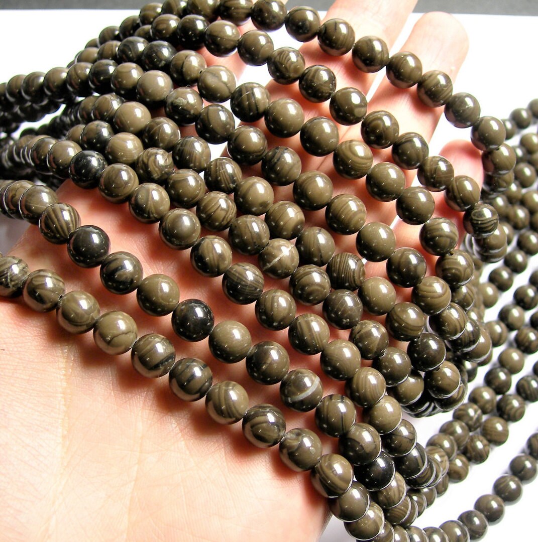 Coffee Jasper 8mm 8 4mm Round Beads 1 Full Strand 46 Etsy