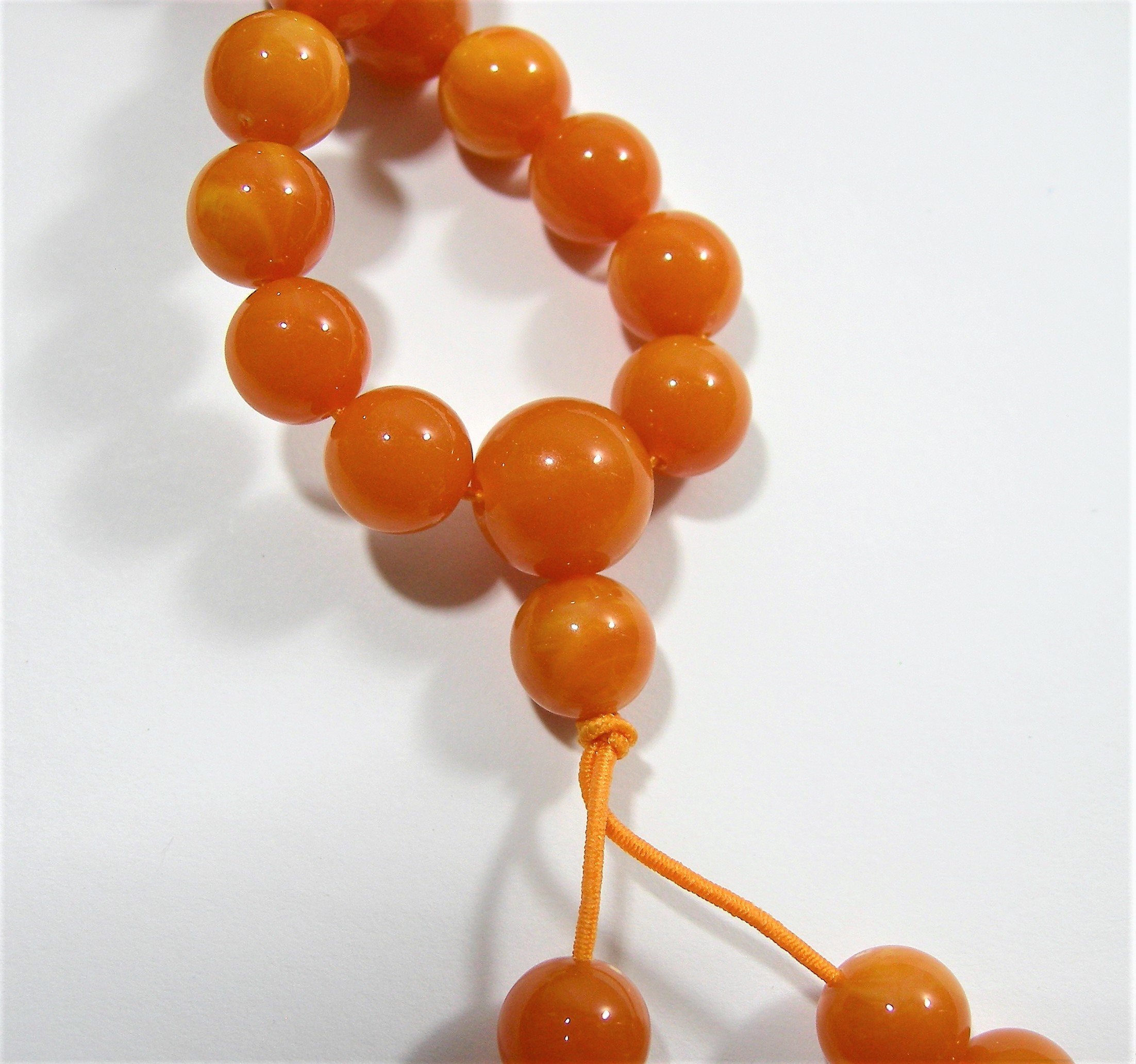 Amber Reconstituted 8mm round 34 inch strand 108 beads RFG1792