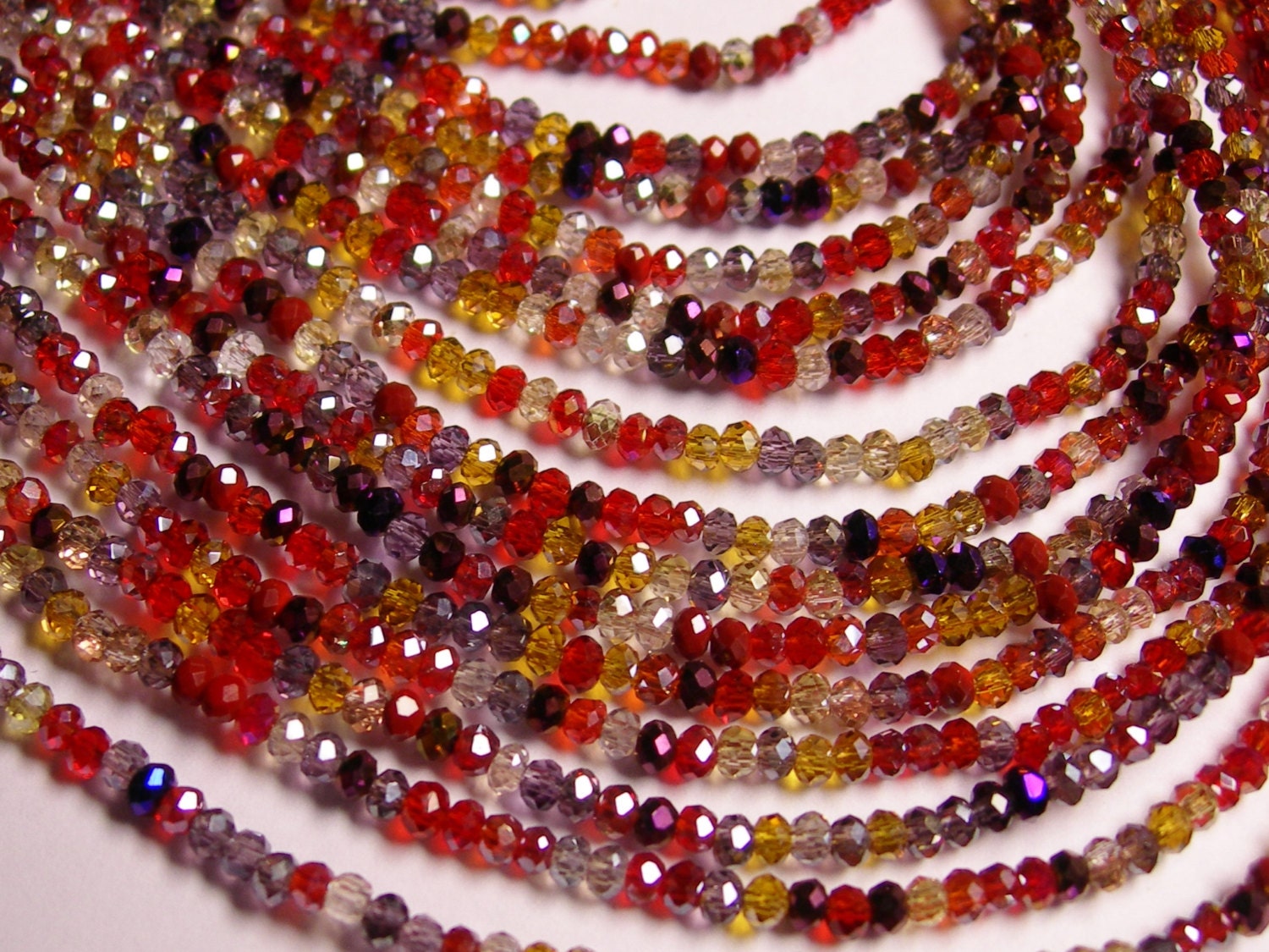 Crystal rondelle faceted 3mm x 2mm beads 200 beads AA quality