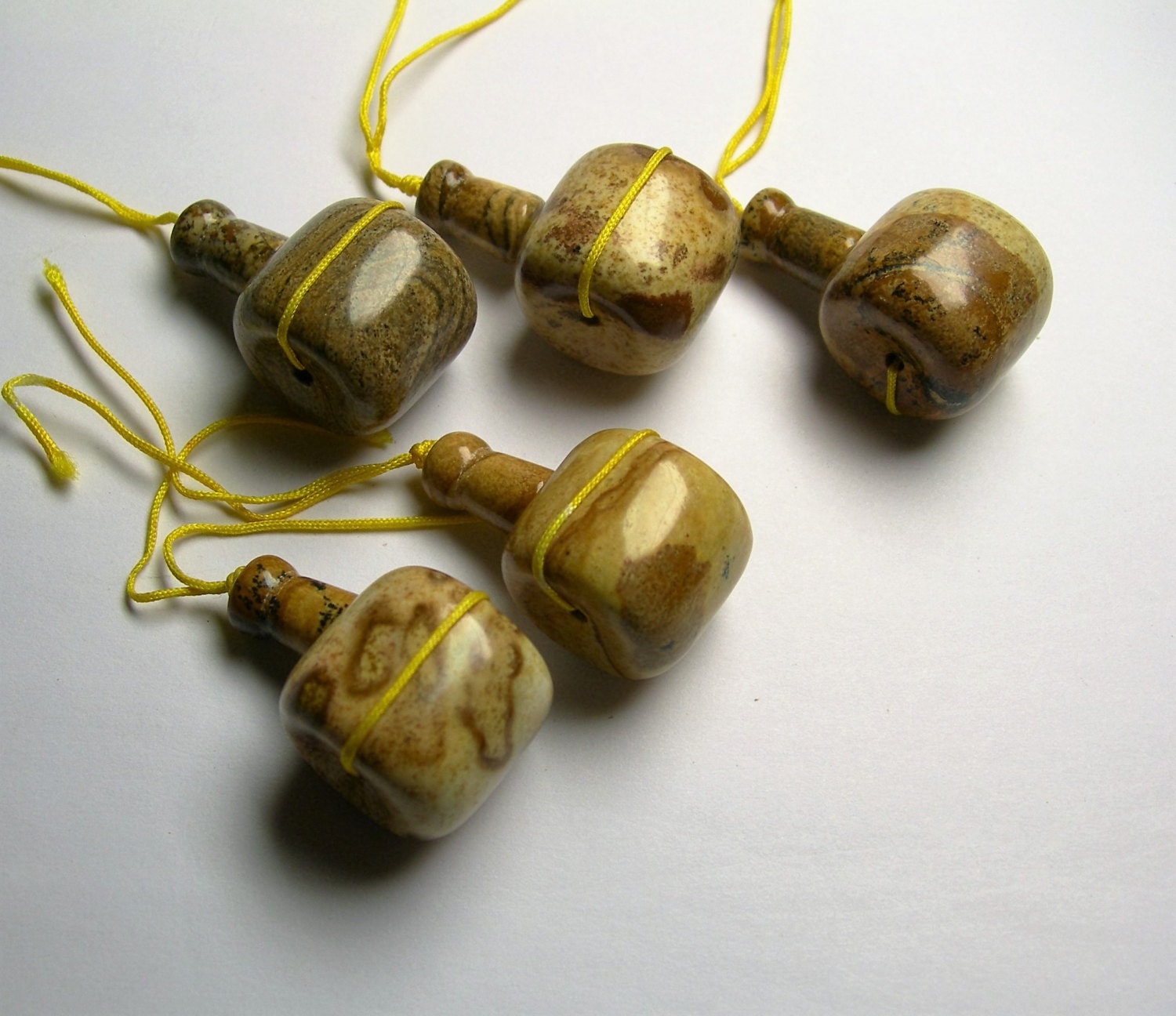 Guru beads Picture jasper 20mm 1 set RFG1063