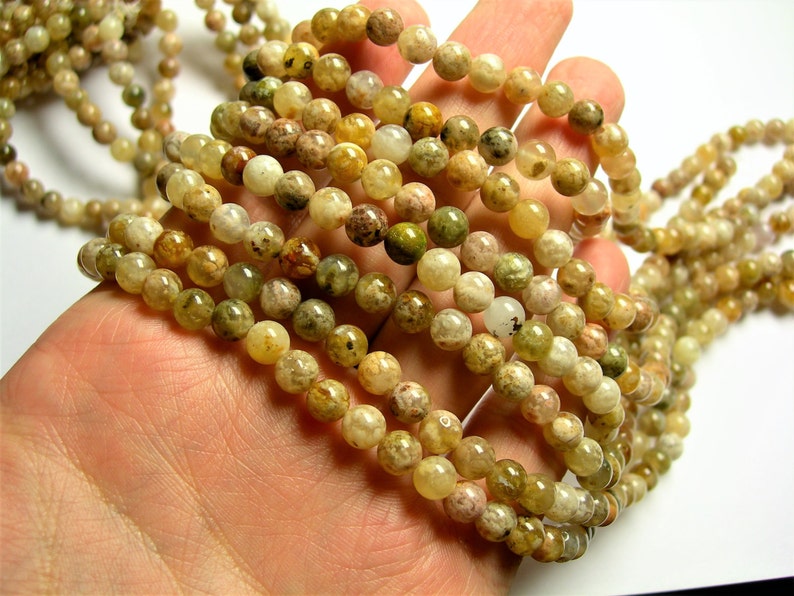 Pink Moss agate 6 mm round beads full strand 63 beads | Etsy