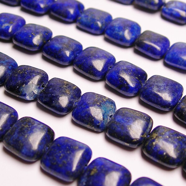 lapis lazuli gemstone small square beads full strand,38 pcs