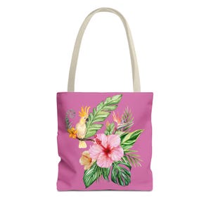 Tropische Blumen-Einkaufstasche - Strand, Reisen, umweltfreundlich, Geschenk, wiederverwendbare Einkaufstasche