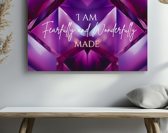 Psalm 139:14 Scripture Art | Christian Jewel Tone Print (Digital Download)