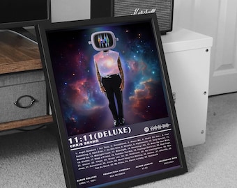 Póster de Chris Brown, póster de alta calidad del álbum "11:11 (Deluxe)", póster musical, póster de portada, decoración de pared, regalo musical