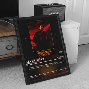 PartyNextDoor Poster Print, PartyNextDoor Seven Days Album Poster, Musik Poster, Album Poster, Wanddekoration, Musik Geschenk