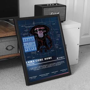 Gorillaz Poster Print, Gorillaz Laika Come Home Island Album Poster, Musik Poster, Album Cover Poster, Wanddekoration, Musik Geschenk, Raumdekor