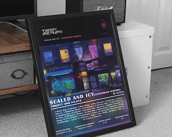 Twenty One Pilots Poster Print, Twenty One Pilots Scaled and Icy'nin (Livestream Version) Album Poster, Music Poster, Album Cover Poster,